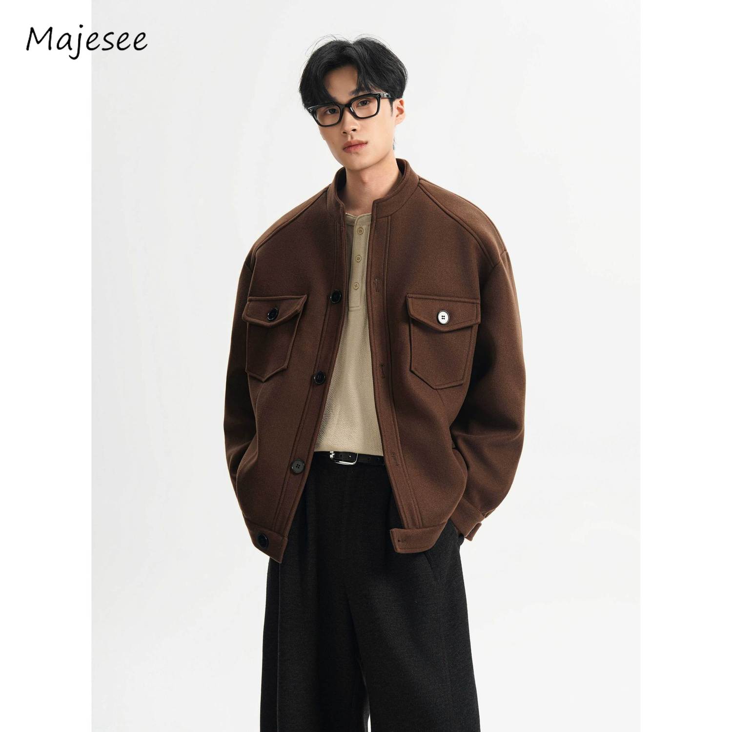 Health Wellness Gym - Wool Blend Jacket Man Green Health