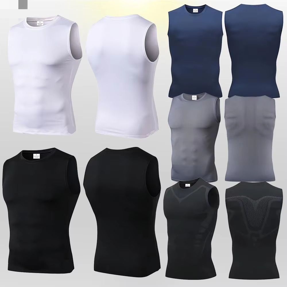 Health Wellness Fitness - Compression Tank Top Mens Gym Shirt