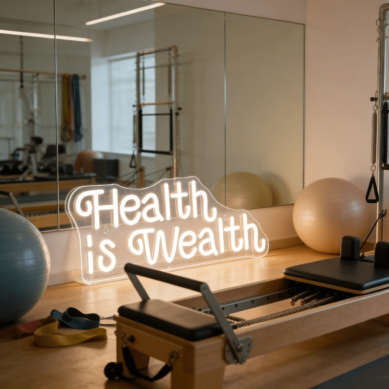 Health is Wealth Neon Sign LED - Health Wellness Gym review and price